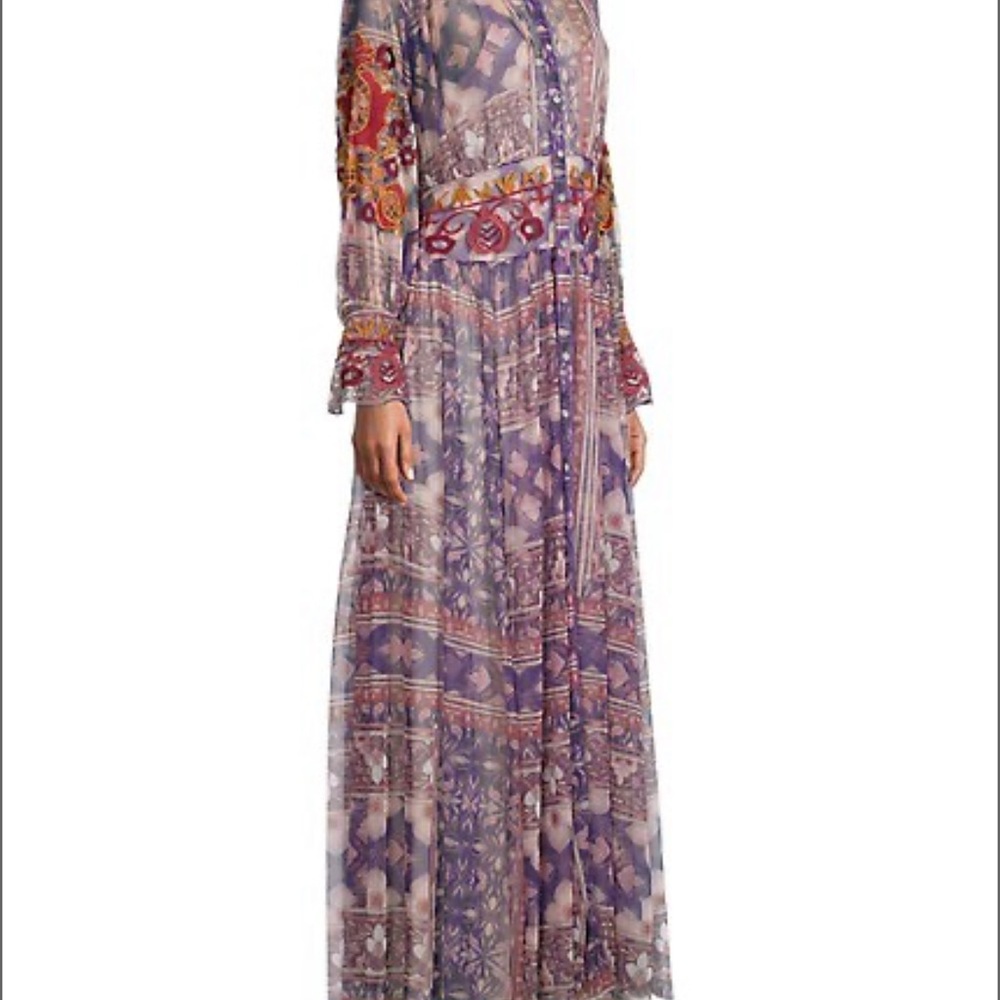 ❤️JOHNNY WAS DUANA EMBROIDERED MESH DRESS💐💐❤️ Most beautiful dress. 2 Medium - Picture 7 of 11